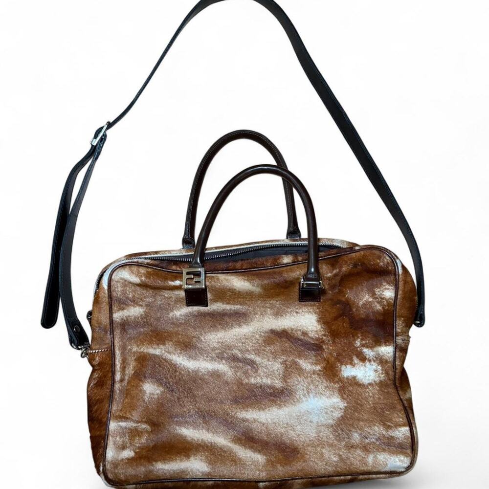 Vintage Fendi Brown Ponyhair Crossbody Bag